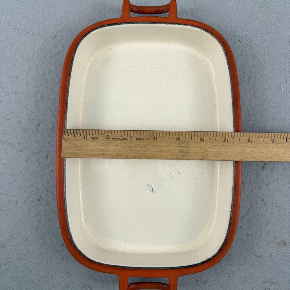 Dansk Orecast Rectangular Skillet Lid Baker Orange Quistgaard JHQ As-Is - Picture 12 of 13